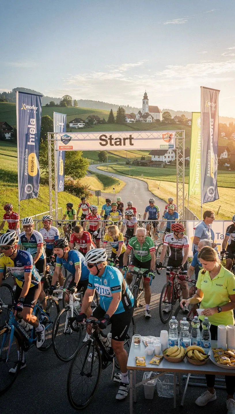 Ein erfahrener Reiseleiter erklärt eine sichere Fahrradtour durch eine deutsche Stadt.